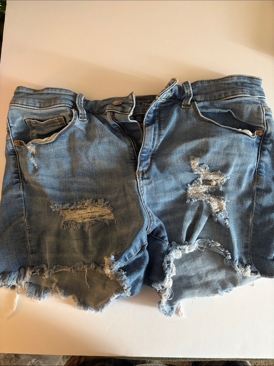 Universal Thread Pants - Universal Thread Light Blue Distressed Denim Cutoff Shorts